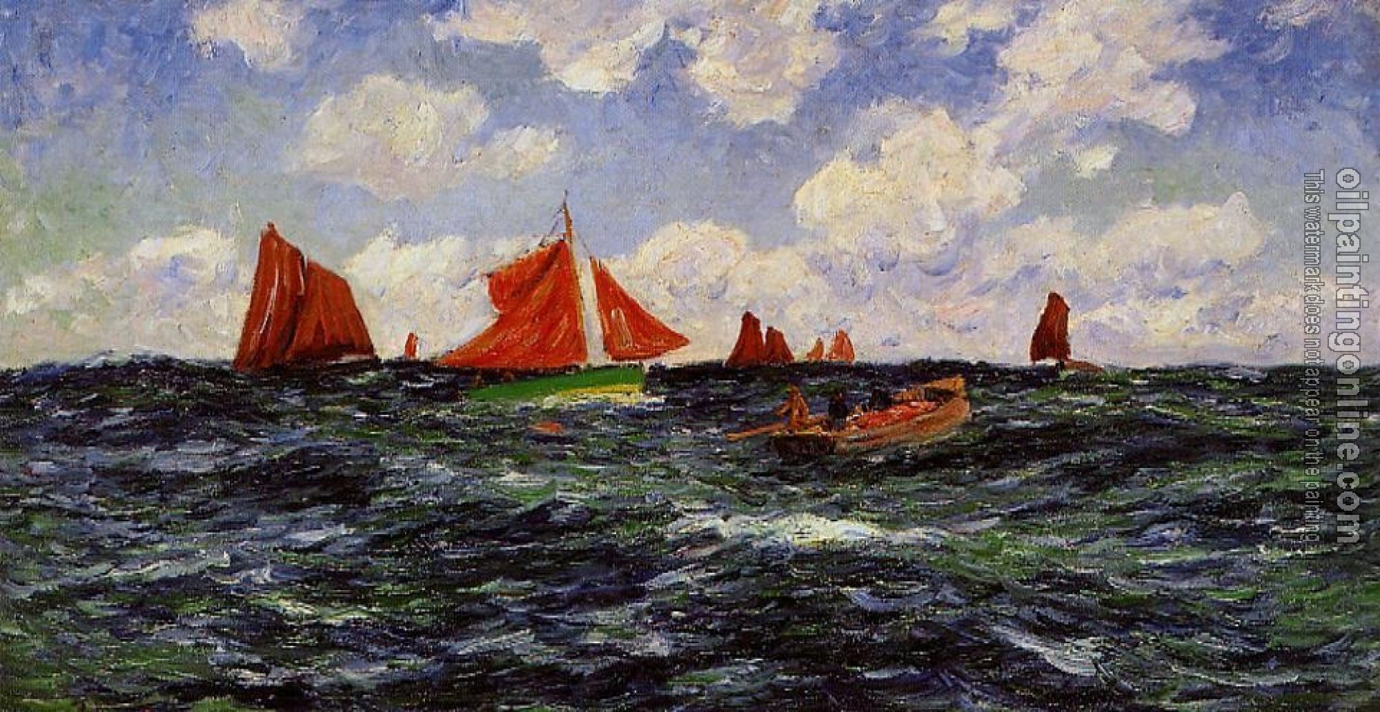 Moret, Henri - Fishing Boats off the Coast